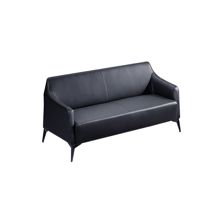 Foshan Modern Black Leather Commercial Waiting Room Office Sofa
