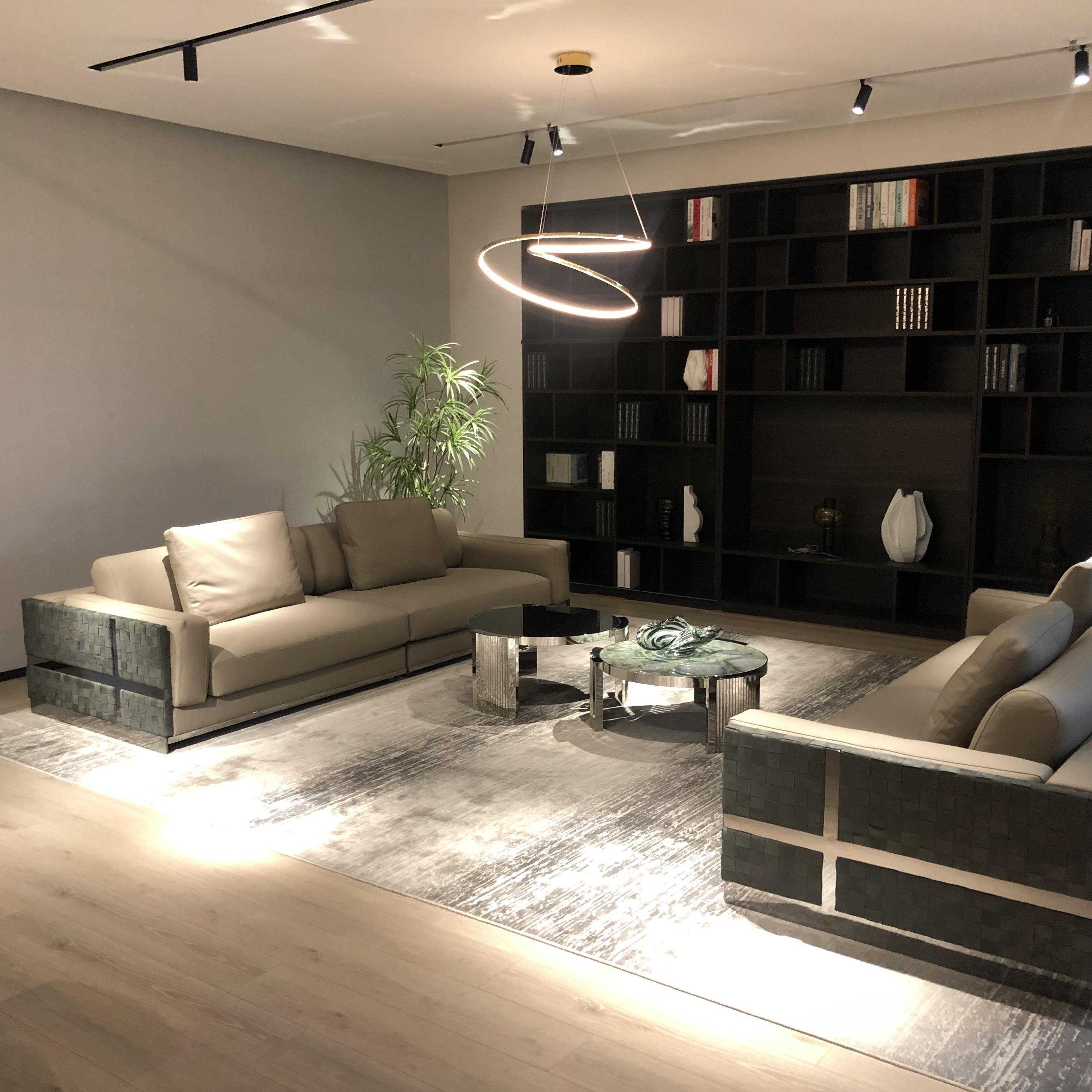 Factory Manufacturer Sale Modern Design Luxury Furniture Fabric & Leather Sets Couch Living Room Sofa