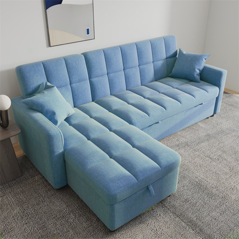 Hot Selling L-shaped Bed Transformable Two Seater Sofa Bed