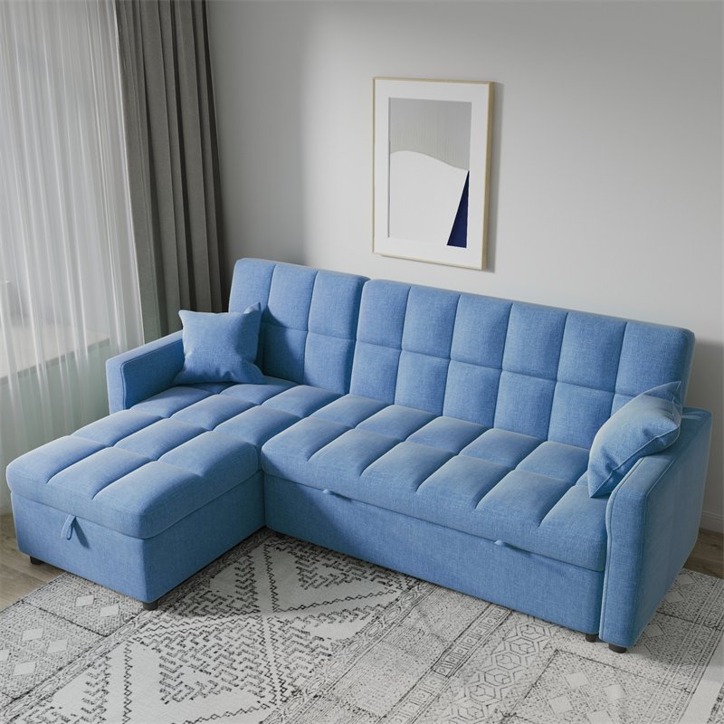 Hot Selling L-shaped Bed Transformable Two Seater Sofa Bed