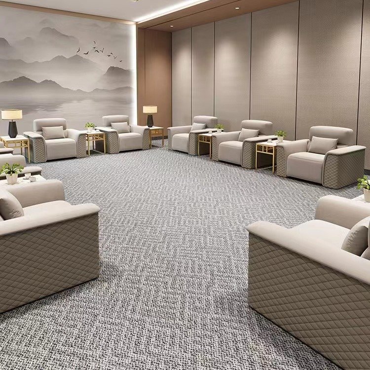 Sinonis Modern Chinese Luxury Reception Leather Office Sofa Set Furniture