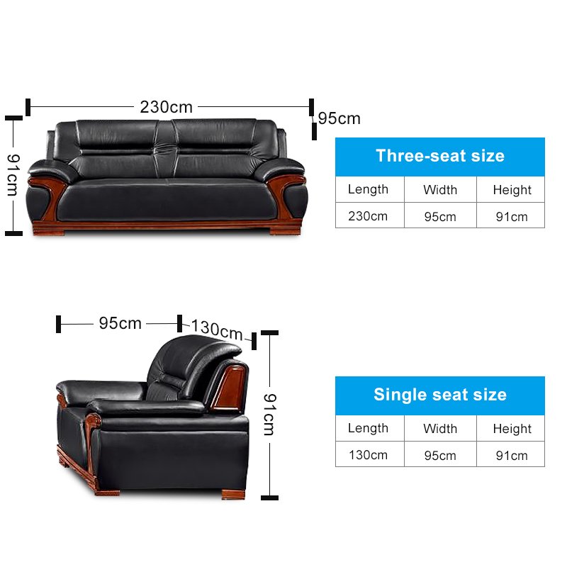 Modern Commercial Furniture hot sales office lobby sofa luxurysolid wood fram business office sofa set