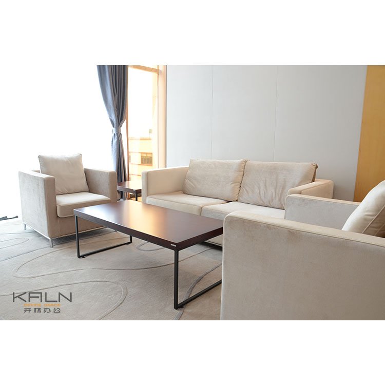 Modern convenient modern factory OEM general leather fabric set green material customized office sofa leisure couch for waiting