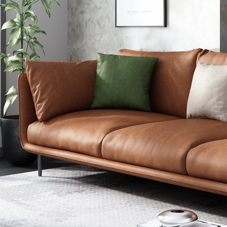 Kainice customized brown classic 3 seater sofa nordic sofa set furniture italian design modern living room sofas for home