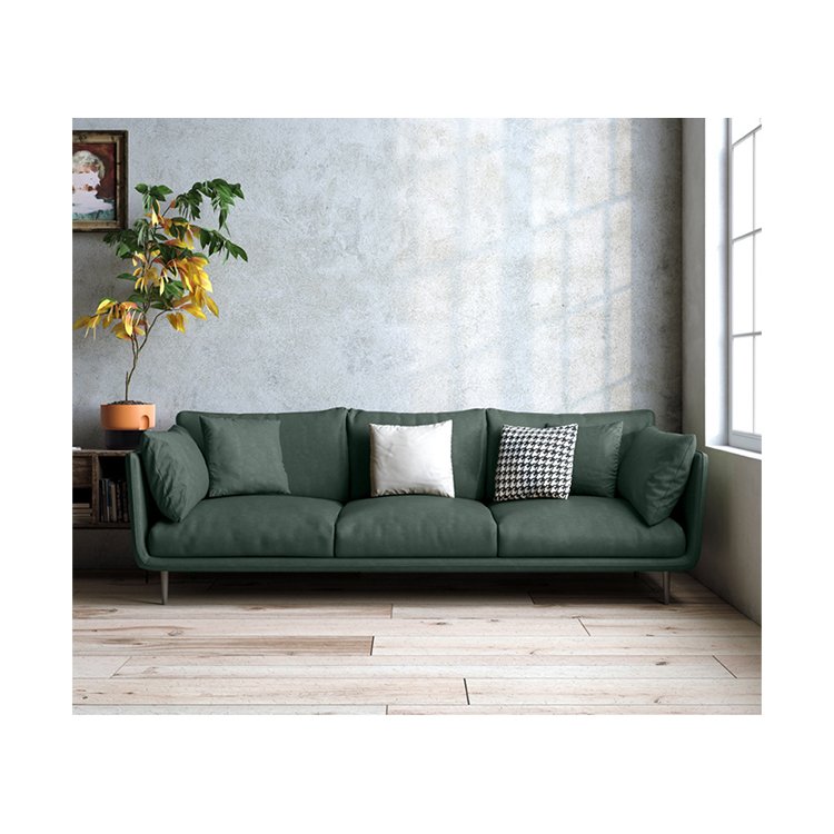 Kainice customized brown classic 3 seater sofa nordic sofa set furniture italian design modern living room sofas for home