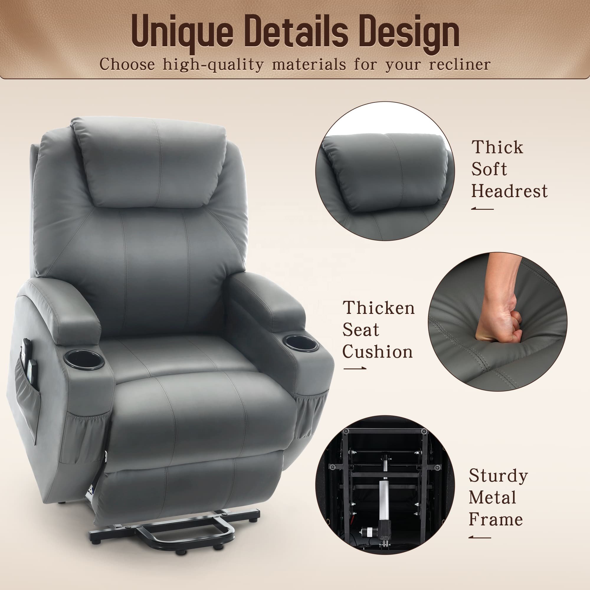 Luxury Electric Cinema Seat Leather Recliner Home Specific Sofa Electrical Recliner Sofa For Elderly
