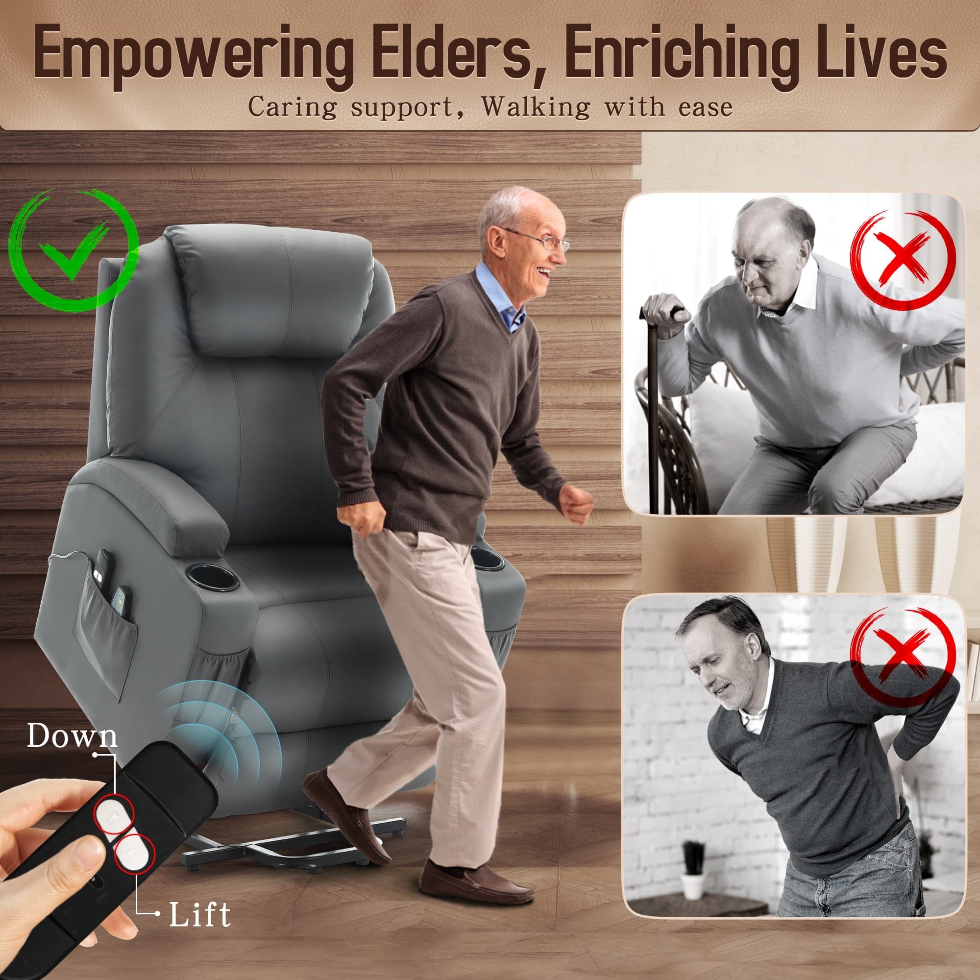 Luxury Electric Cinema Seat Leather Recliner Home Specific Sofa Electrical Recliner Sofa For Elderly