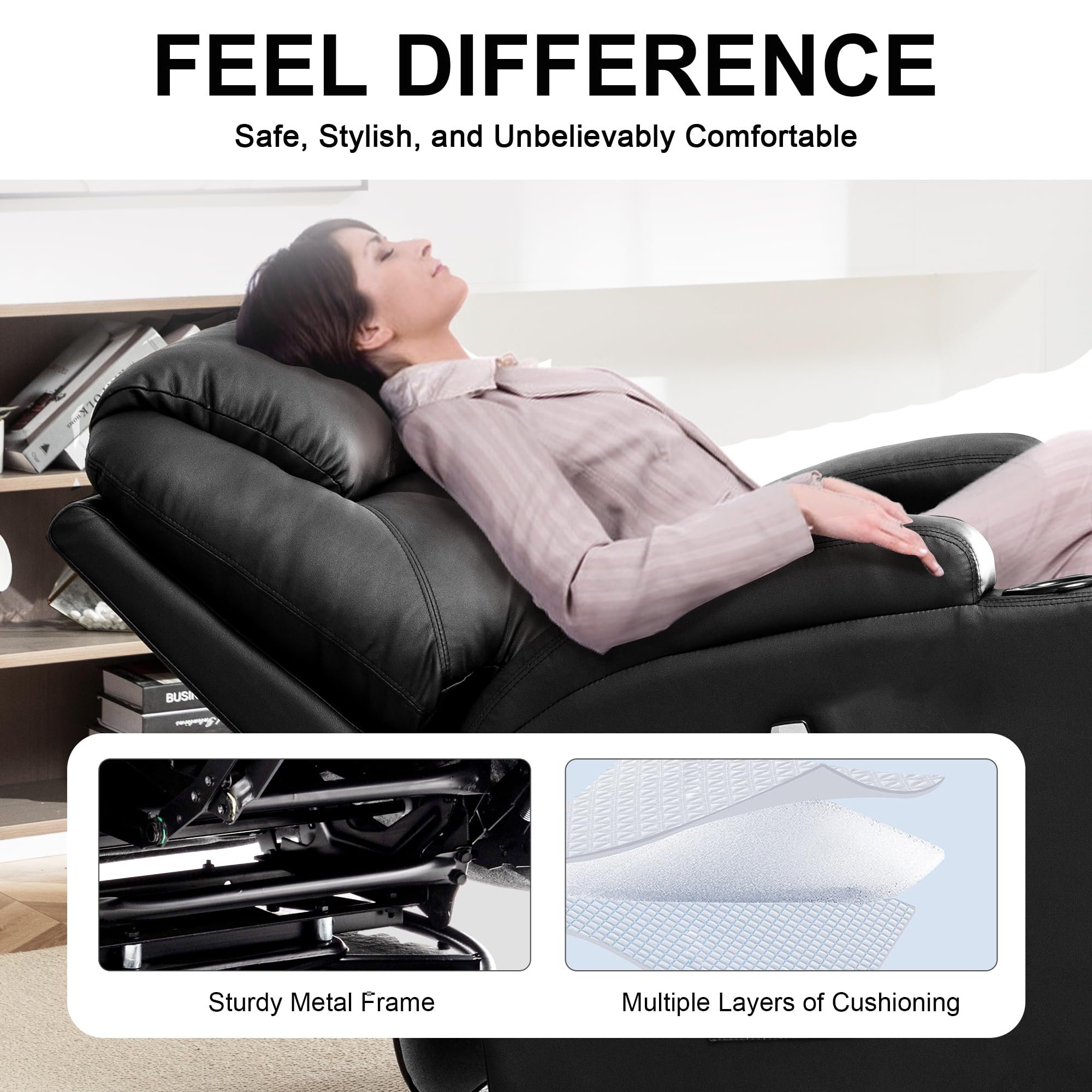 Private Customized Luxury Living Room Soft Comfortable Single Recliner Massage Movie Theater Sofa