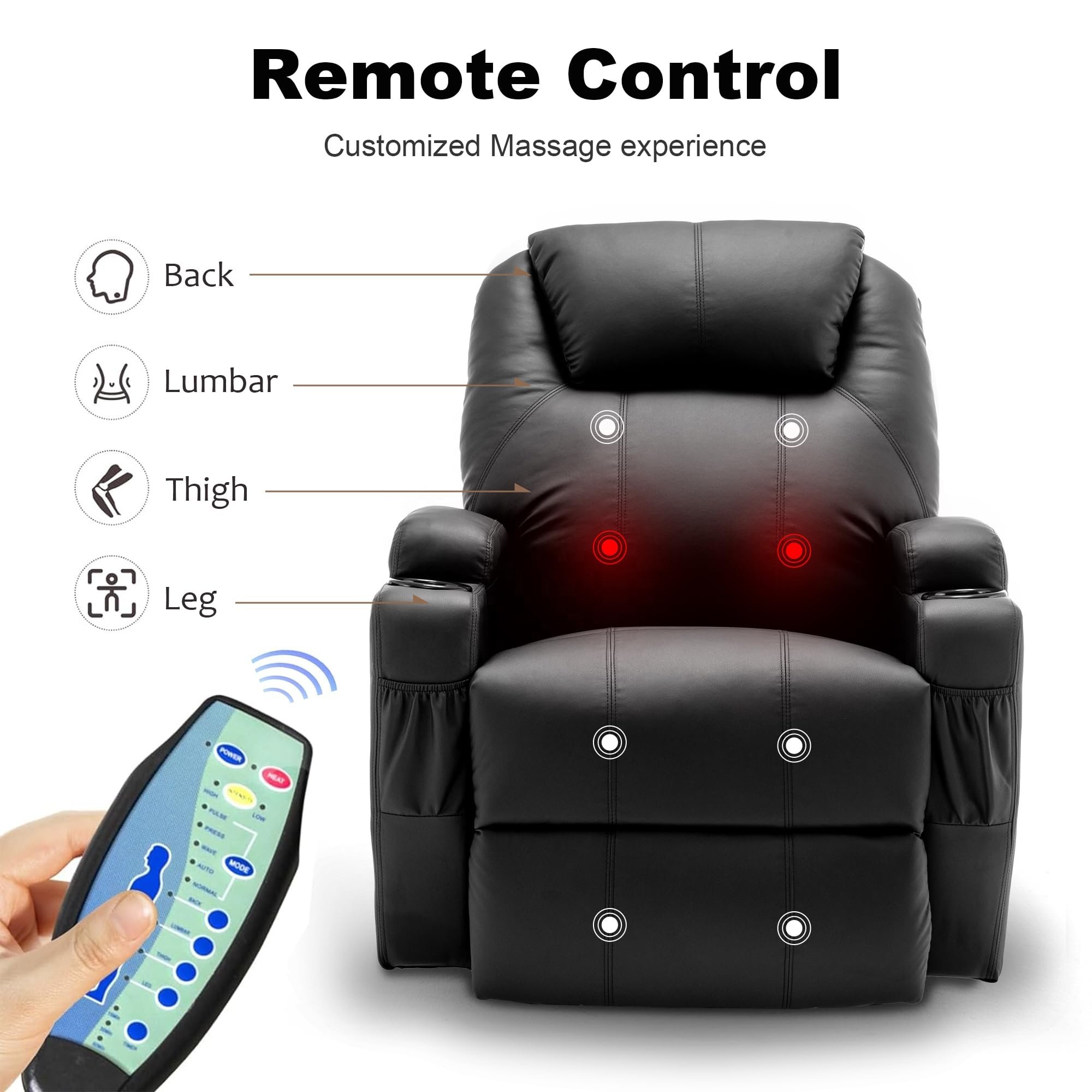 Private Customized Luxury Living Room Soft Comfortable Single Recliner Massage Movie Theater Sofa