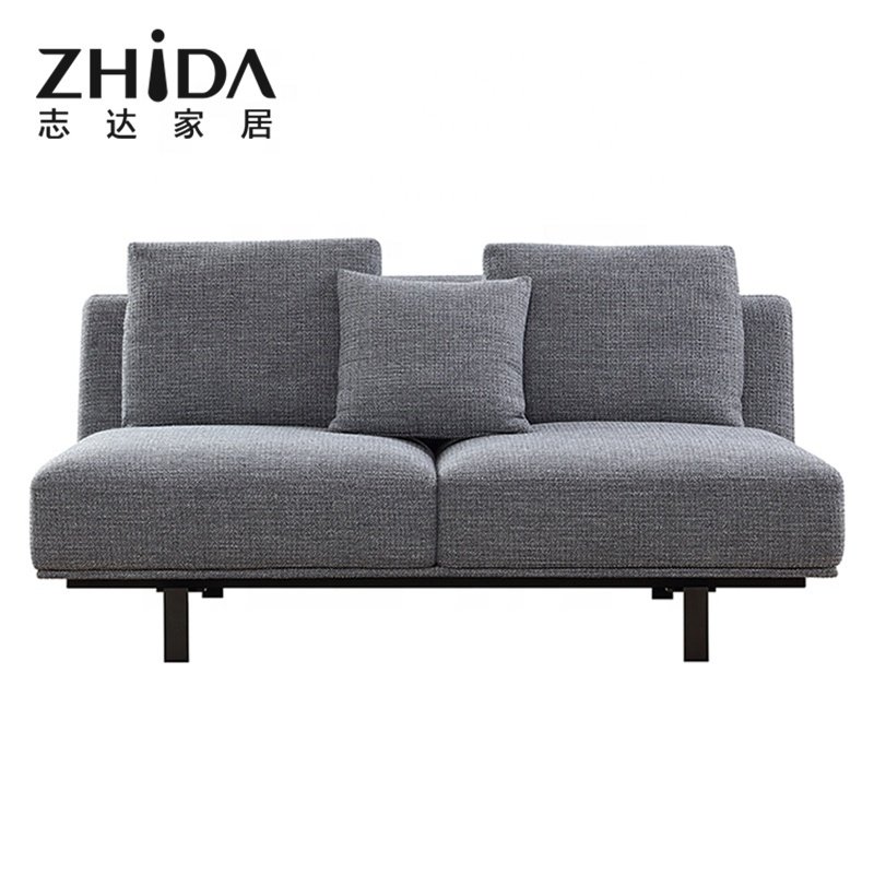 Zhida OEM factory custom made modern light grey big sectional sofa 4 3 2 seater for living room