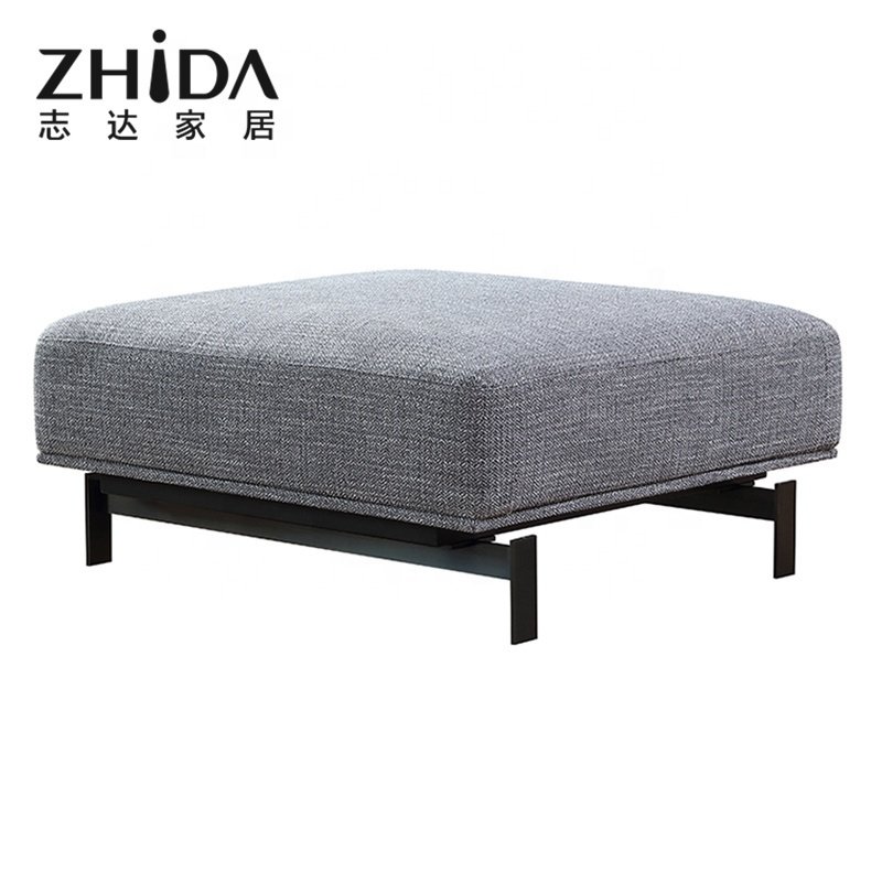 Zhida OEM factory custom made modern light grey big sectional sofa 4 3 2 seater for living room