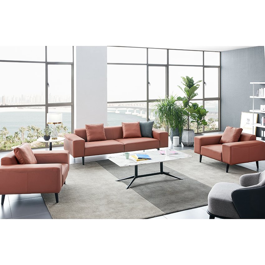 Italian Design Home Furniture Simple Luxury Design Living Room Furniture Leather Set Of Sofa For Hotel