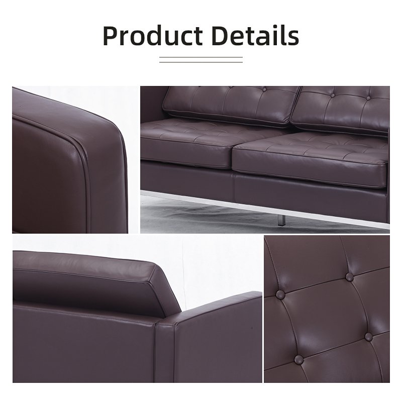 OEM and ODM are acceptable Contemporary home furniture sofa set Two Seat Leather Office Sofa classic modular sofa Manufacturer