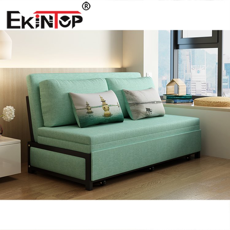 Ekintop hot selling bed cum fabric sofa folding aligan folding sofa single person bed large cum folding sofa bed