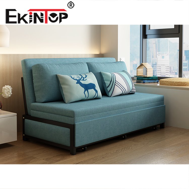 Ekintop hot selling bed cum fabric sofa folding aligan folding sofa single person bed large cum folding sofa bed