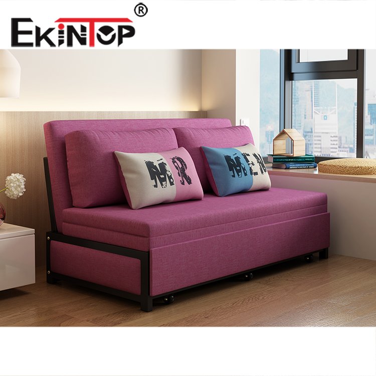 Ekintop hot selling bed cum fabric sofa folding aligan folding sofa single person bed large cum folding sofa bed