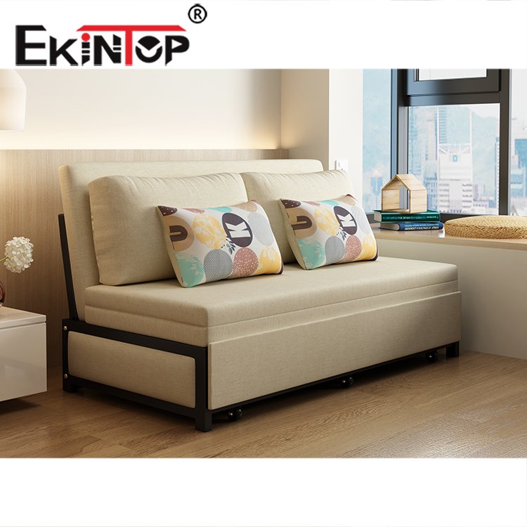 Ekintop hot selling bed cum fabric sofa folding aligan folding sofa single person bed large cum folding sofa bed