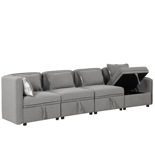 Convertible Modular Minimalist Sofa Free Combination Living Room Sofa Fabric Sectional Sofa