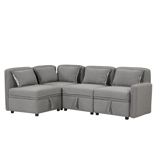 Convertible Modular Minimalist Sofa Free Combination Living Room Sofa Fabric Sectional Sofa