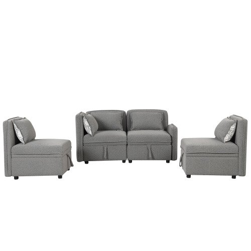 Convertible Modular Minimalist Sofa Free Combination Living Room Sofa Fabric Sectional Sofa