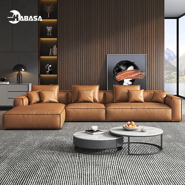 KABASA Italian Leather Modular Seating Sectional Couches & Sofas Living Room Sofa set