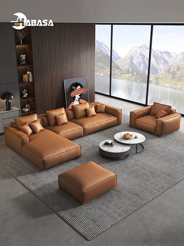 KABASA Italian Leather Modular Seating Sectional Couches & Sofas Living Room Sofa set