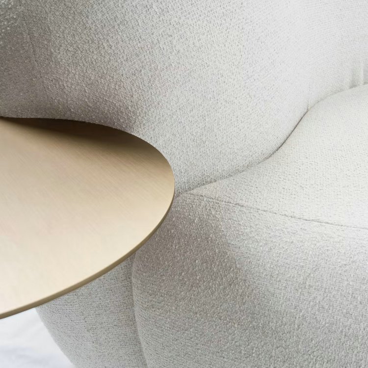 Modern Curved Sofa Comfort Boucle Couch Luxury Teddy Couches Hotel Villa Customized Sectional Sofas for Living Room
