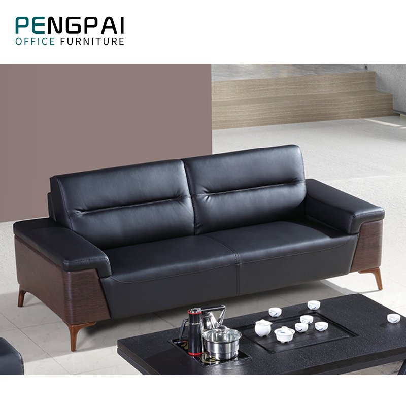 PENGPAI durable turkish sofa furniture sitting leather Office sofa modern waiting living room Office furniture