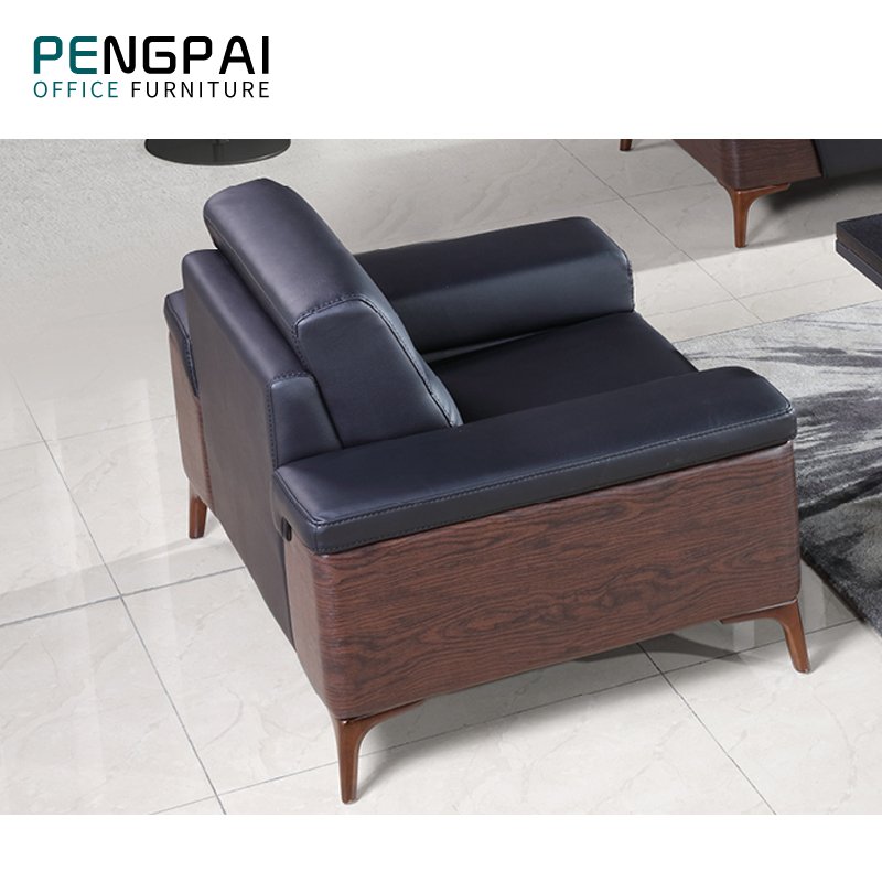 PENGPAI durable turkish sofa furniture sitting leather Office sofa modern waiting living room Office furniture