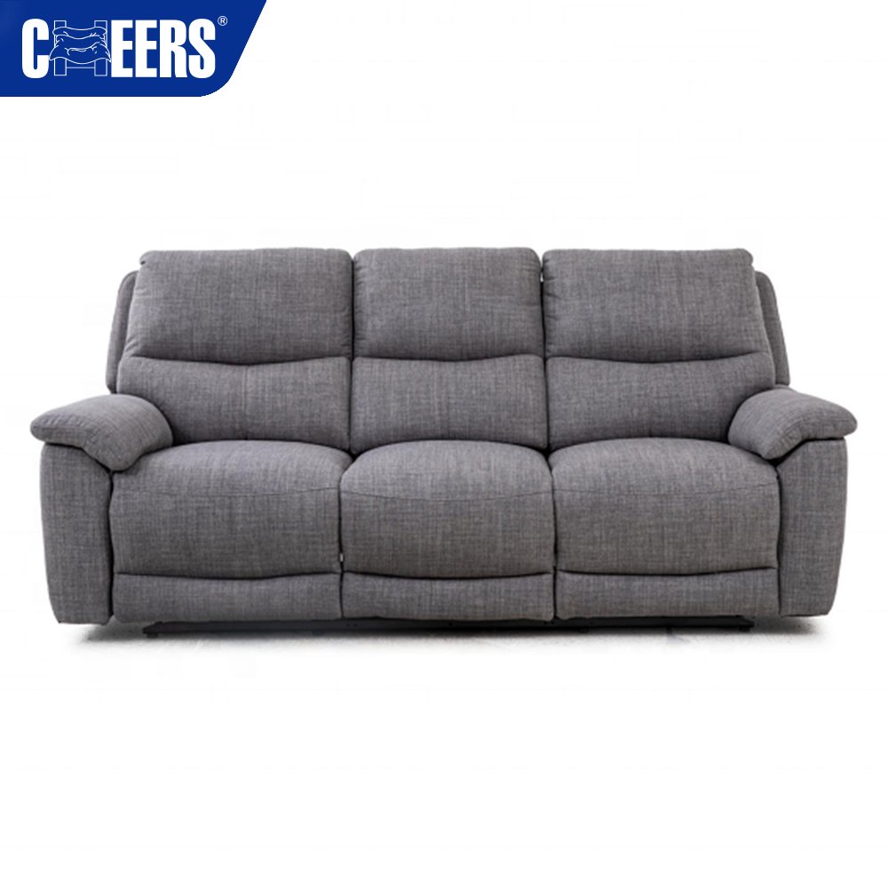 MANWAH CHEERS Fabric Manual Reclining Sofa 3 2 1 Seat Set Comfortable Sofa With Wide Armrest For Living Room