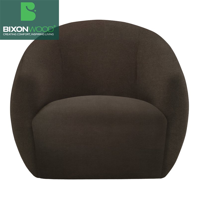 BIXONWOOD Modern Nordic Luxury Lounge Armchair Tub Chair Boucle Fabric Single Sofa Swivel Accent Chair for Living Hotel