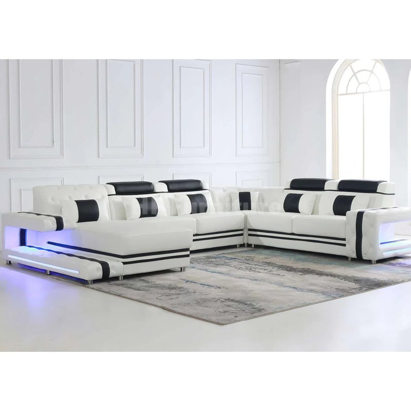 2023 New Design China Leather Furniture Customizable Couch Wohnzimmer Sofas Living Room Sofas