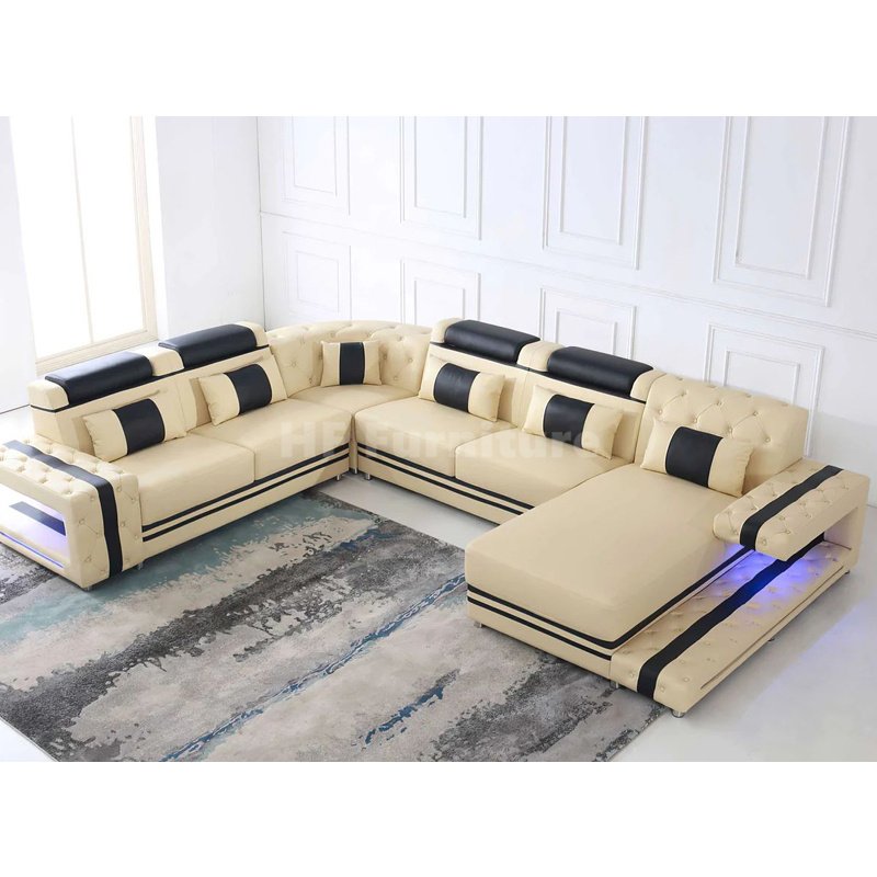 2023 New Design China Leather Furniture Customizable Couch Wohnzimmer Sofas Living Room Sofas