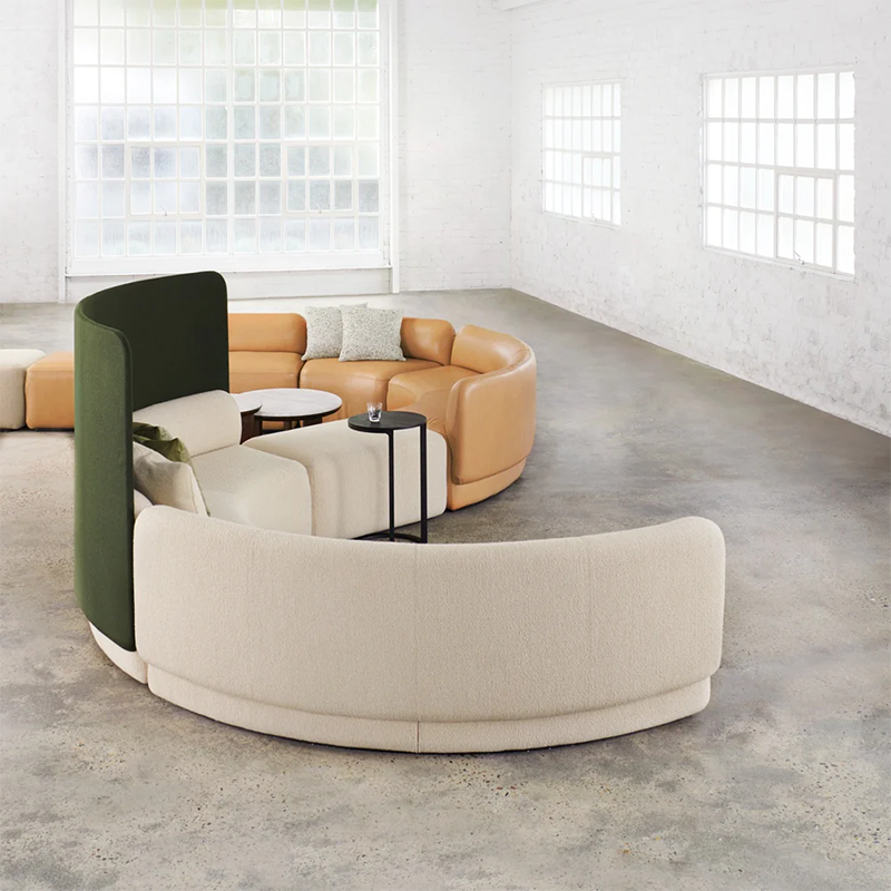 New design office sofa couch furniture office public seating modern curved sofa set furniture