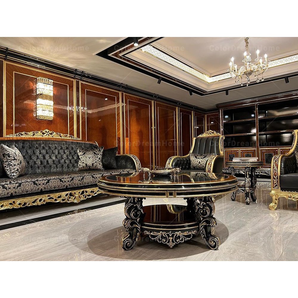Royal Classic Turkish Furniture Sofa Antique Home Office Sofa Design Wooden Sofa Set Furniture Living Room