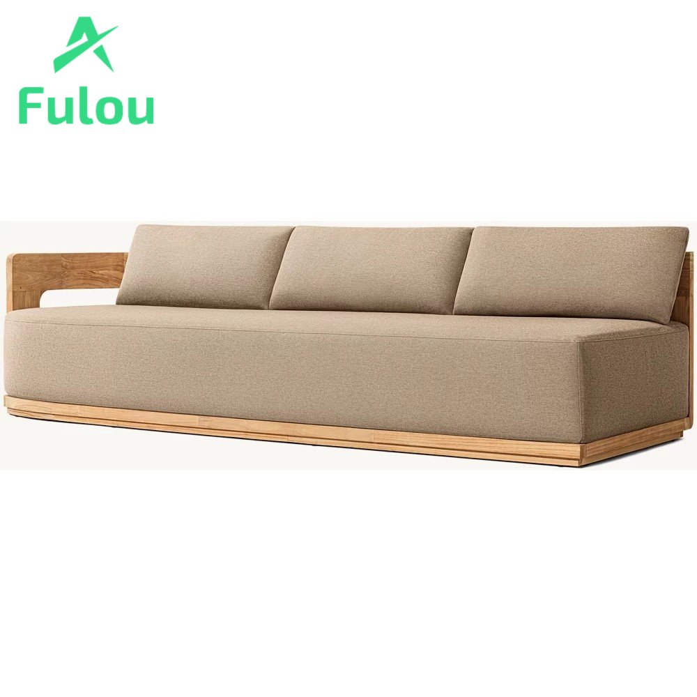 Modern Luxury Outdoor Lounge Teak Combination Sofa Hot Sale Apartments Parks Gyms Bars Home Offices Villas Living Rooms Hotels