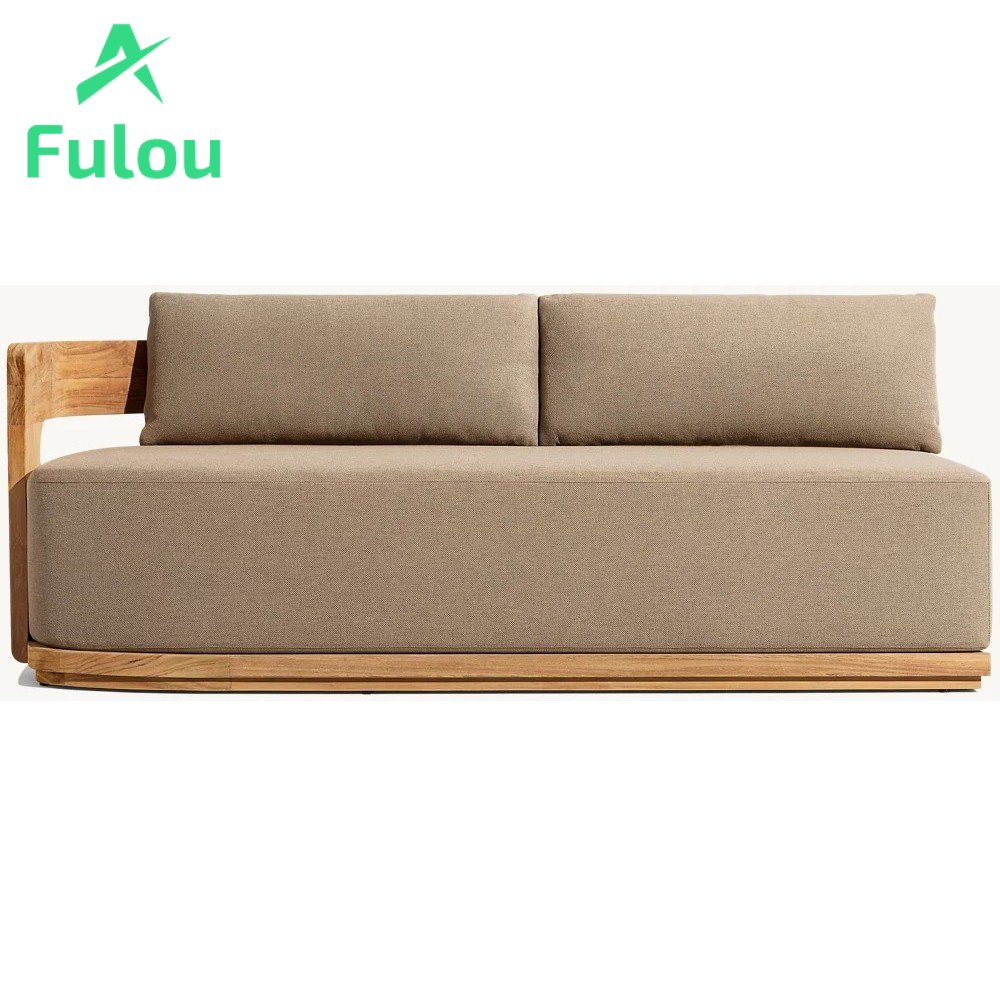 Modern Luxury Outdoor Lounge Teak Combination Sofa Hot Sale Apartments Parks Gyms Bars Home Offices Villas Living Rooms Hotels