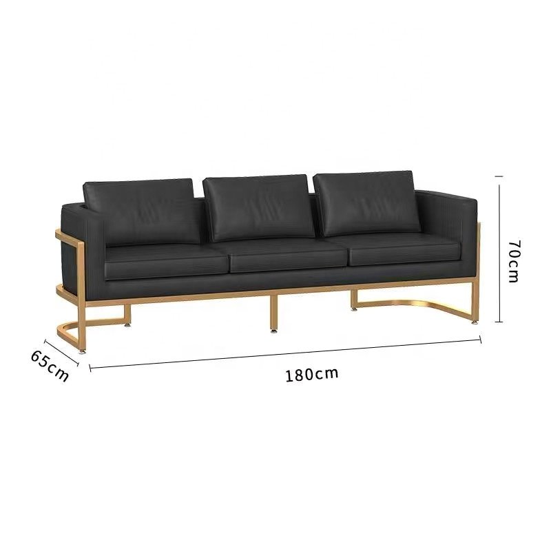 Modern simple and cheap leather sofa set furniture Reception room Office Meeting room Cafe restaurant