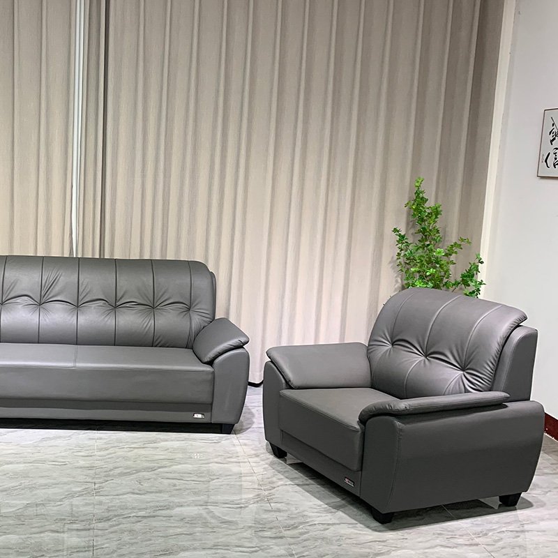 High Quality Customized Leather Office Room Sofa Set New Modern Design Waiting Room Furniture Sofa