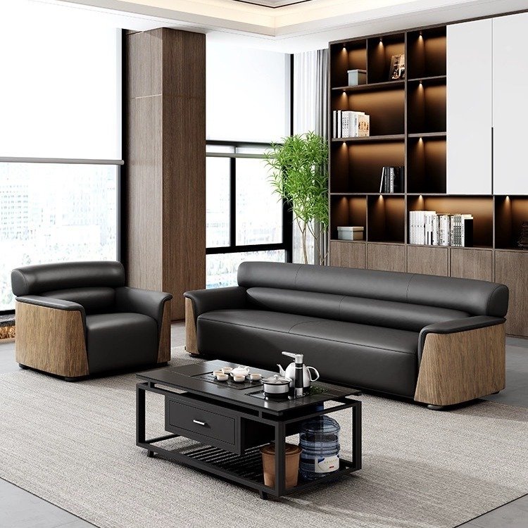 Hot Selling Office Sofa Leather Business Conference Reception Area Leisure Sofa Modular Hotel Apartment Waiting Couches