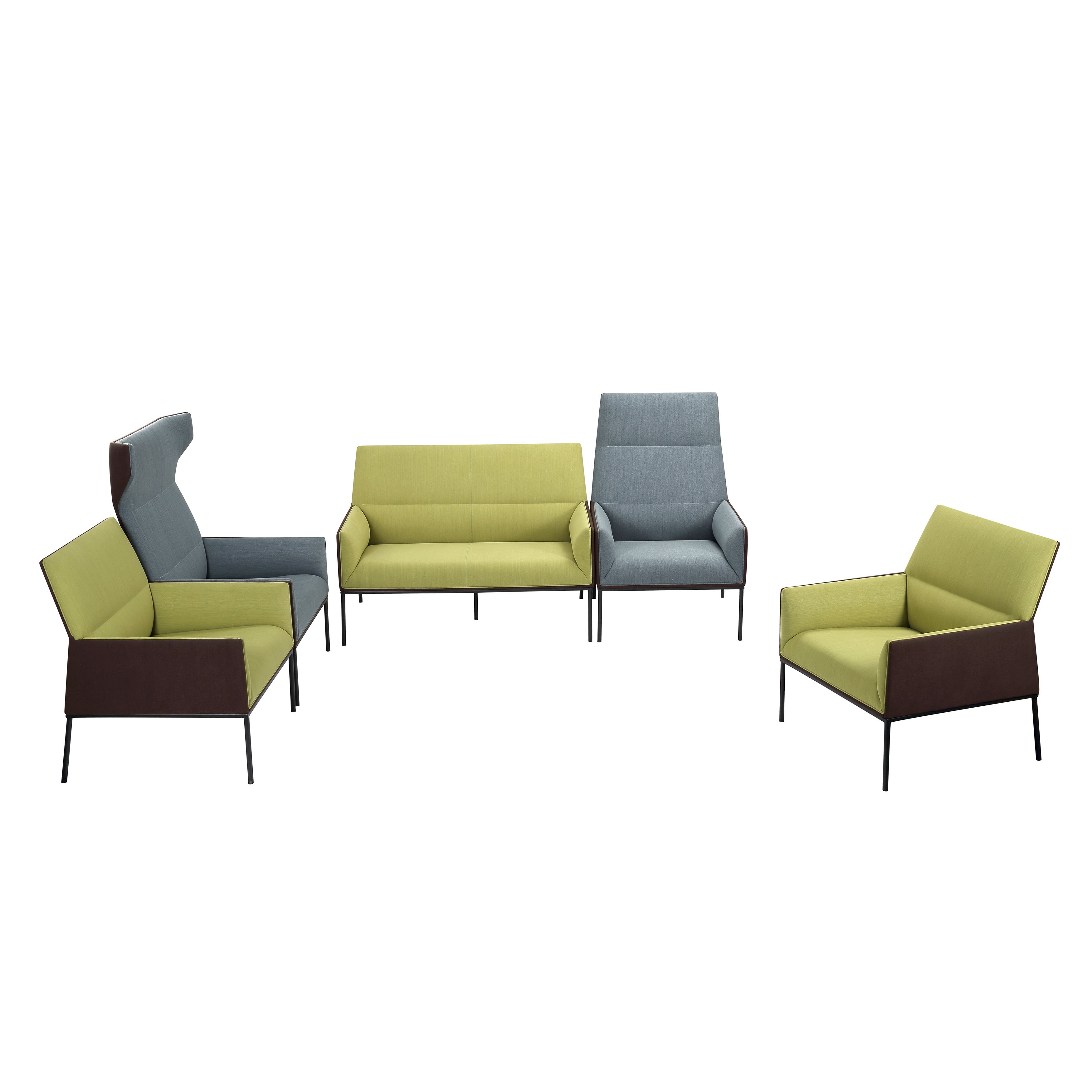 Modern Luxury One-Seater Fabric Sofa for Living Room Office Hotel Apartment Bedroom Hall Mall with OEM Option