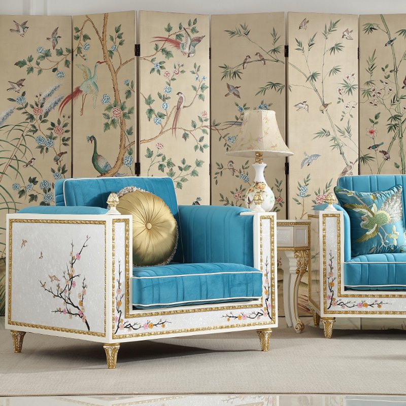 Factory Sell High Quality High-end Luxury Living Room Furniture Sing Seat and 3 Seat Sofa Antique Arabic Sofa Set Majlis