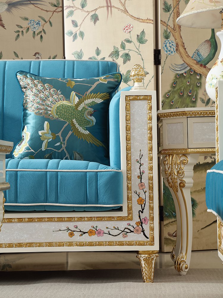 Factory Sell High Quality High-end Luxury Living Room Furniture Sing Seat and 3 Seat Sofa Antique Arabic Sofa Set Majlis
