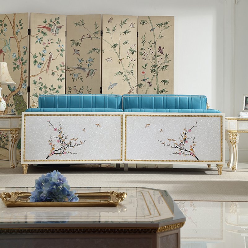 Factory Sell High Quality High-end Luxury Living Room Furniture Sing Seat and 3 Seat Sofa Antique Arabic Sofa Set Majlis
