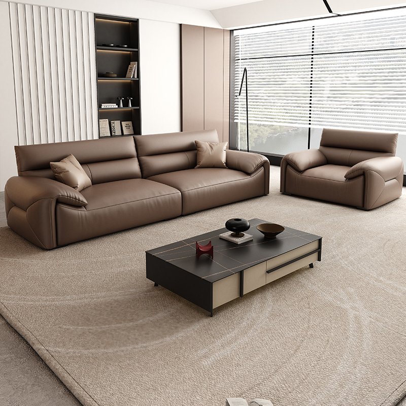 New Nordic Modern Design 1+2+3 Sets Office Sofa Minimalist Leather Luxury for Living Room or Hotel Use