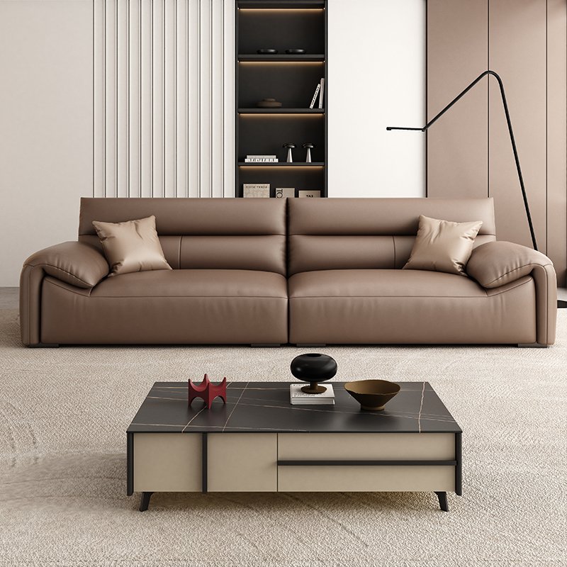 New Nordic Modern Design 1+2+3 Sets Office Sofa Minimalist Leather Luxury for Living Room or Hotel Use