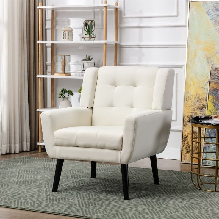 Modern Armchair Home Furniture Fabric Decorative Accent Chair Lounge Single Sofa Comfortable and Leisure Living Room sofas