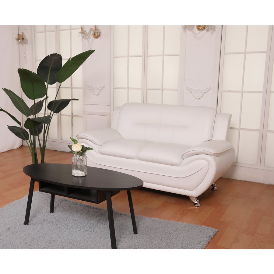Hot Selling Black And White Comfortable Leather Sofa Living Room Reclining Sectional Sofa Set