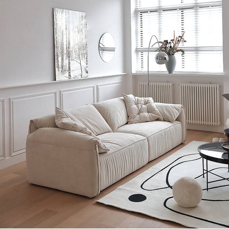Italian light luxury Classic wash free technology cloth sofa down living room villa furniture sectional L-shaped reclining sofa