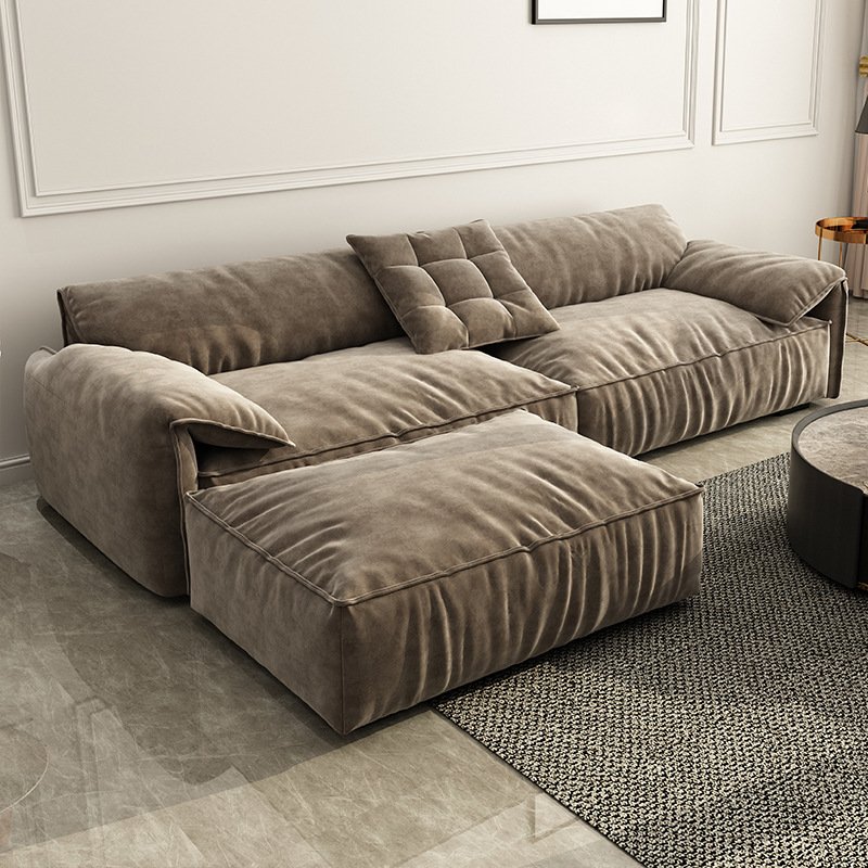 Italian light luxury Classic wash free technology cloth sofa down living room villa furniture sectional L-shaped reclining sofa